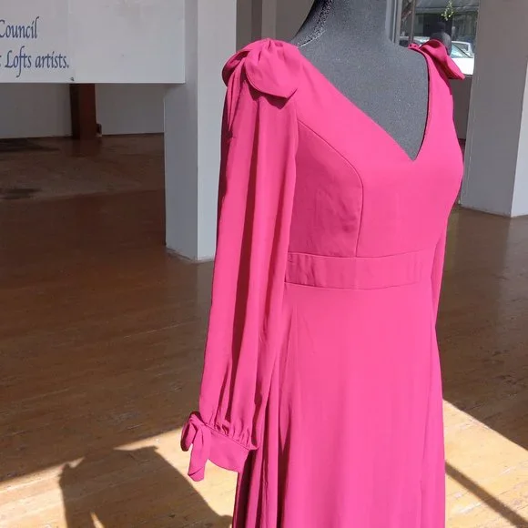 Burgundy wine ethereal maxi dress - Picture 8 of 12